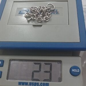 VINTAGE OVER 20 YEARS STERLING SILVER CHARM SOLID LINK BRACELET